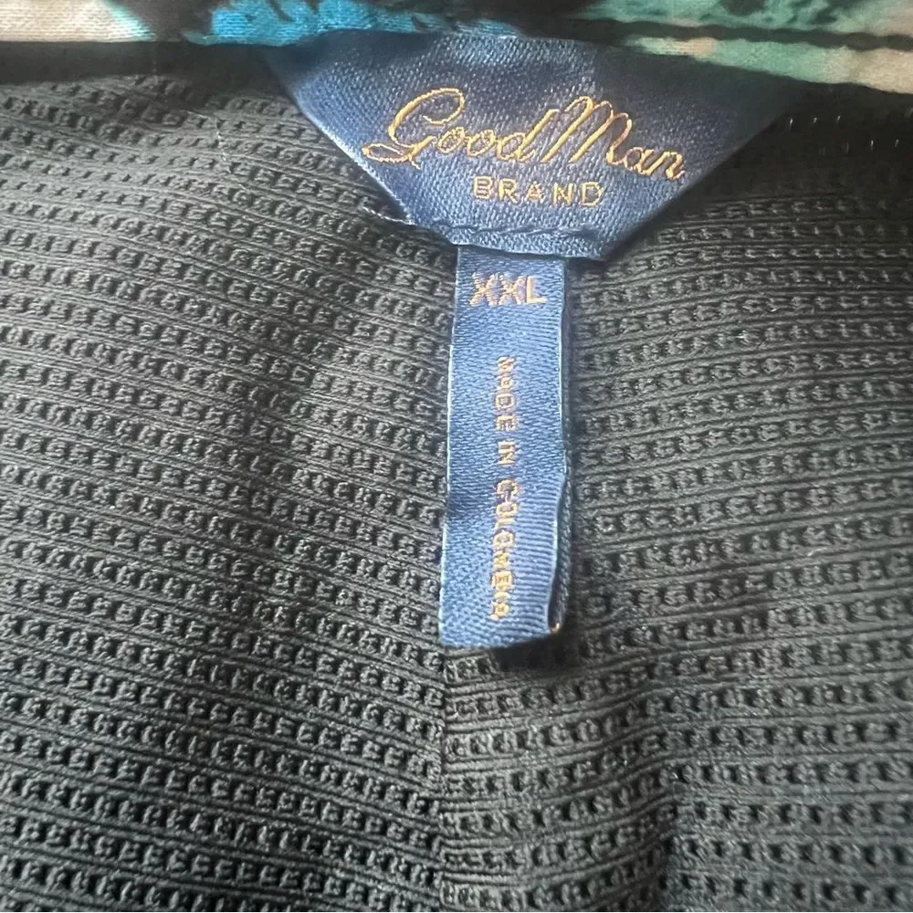 Men's Good Man Brand Swim Trunks Size‎ XXL Blue Black NWT